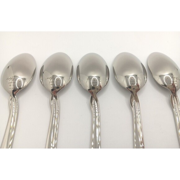 Lenox Simply Fine Twist 5 Piece Teaspoon Set 18/10 Stainless Vietnam New - Picture 7 of 9